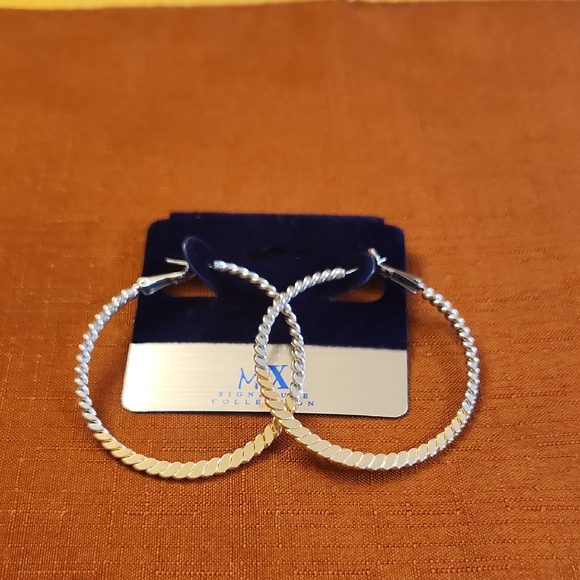MX Jewelry - Silver/Gold Hoop Earrings
